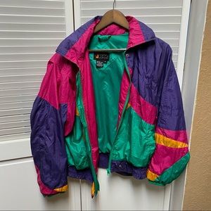 Retro Vintage Colorblock Windbreaker